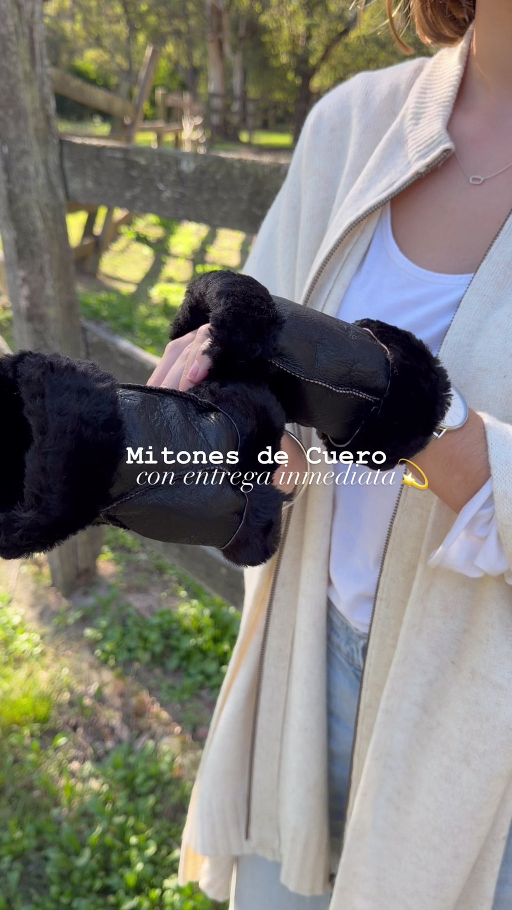 Mitones de cuero