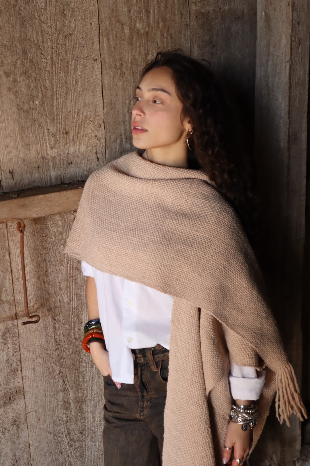 Ruana Rústica Beige