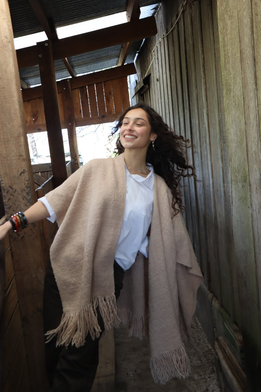 Ruana Rústica Beige