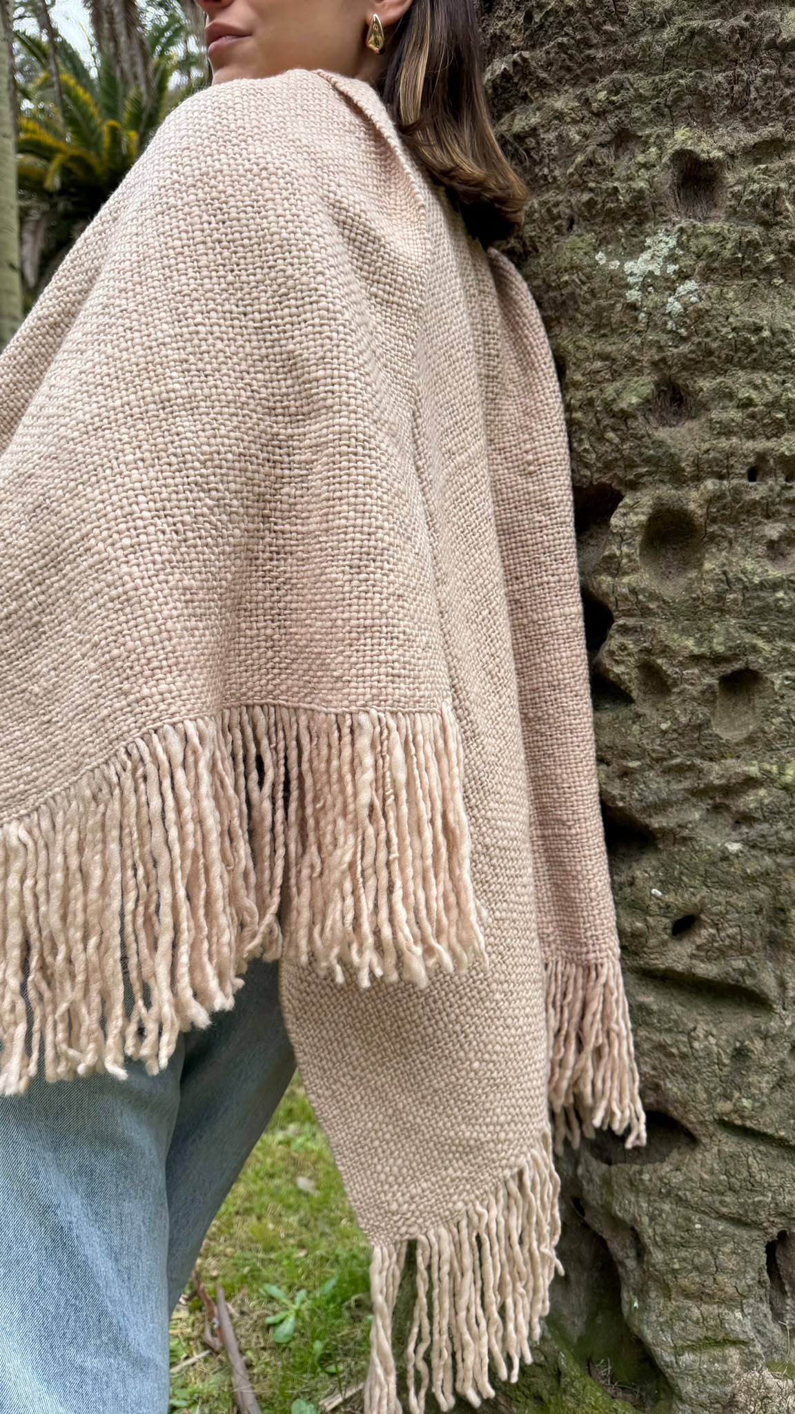 Ruana Rústica Beige